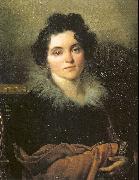 Kiprensky, Orest Portrait of Darya Khvostova France oil painting reproduction